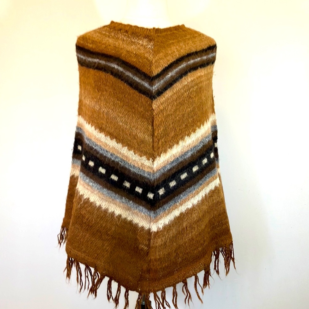 Vintage alpaca poncho!